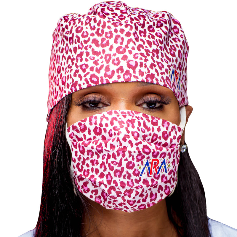 Pinkie Leopard Hat & Mask Set